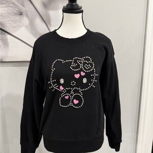 Forever 21 Black Hello Kitty Sweatshirt with Jeweled Accents